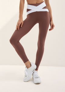 chloe legging - desert rose | BodyLanguageSportswear | desert rose / white | 