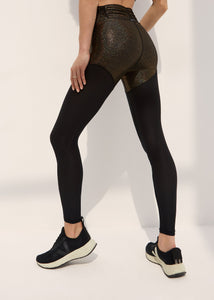 tracee legging - gold and onyx | BodyLanguageSportswear | #product-color# |  | #description#