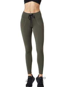 Geo Legging Army & Olive | BodyLanguageSportswear | ARMY/L.T.OLIVE | product | Back by popular demand, the Geo Legging is our midrise silhouette that features a contrasting back, 