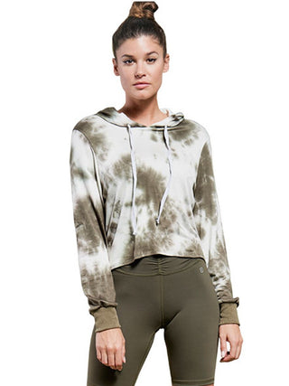 Halston Hoodie Olive | BodyLanguageSportswear | OLIVE | product | The Halston Hoodie is our super flattering cropped, long sleeve, hooded pullover with drawstring det